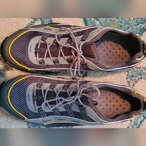 LLBean Men's Gray and Yellow, Trail Athletic Mesh  Waterproof Shoes